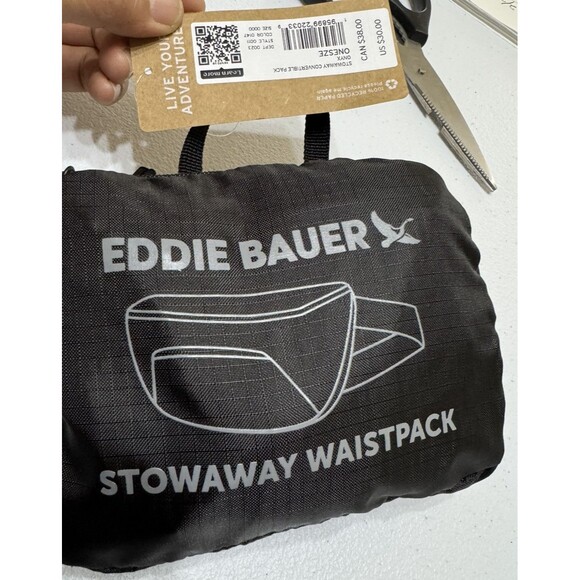 Eddie Bauer Stowaway 1L Packable Waistpack, Onyx, EBB3005-031 - Picture 6 of 6